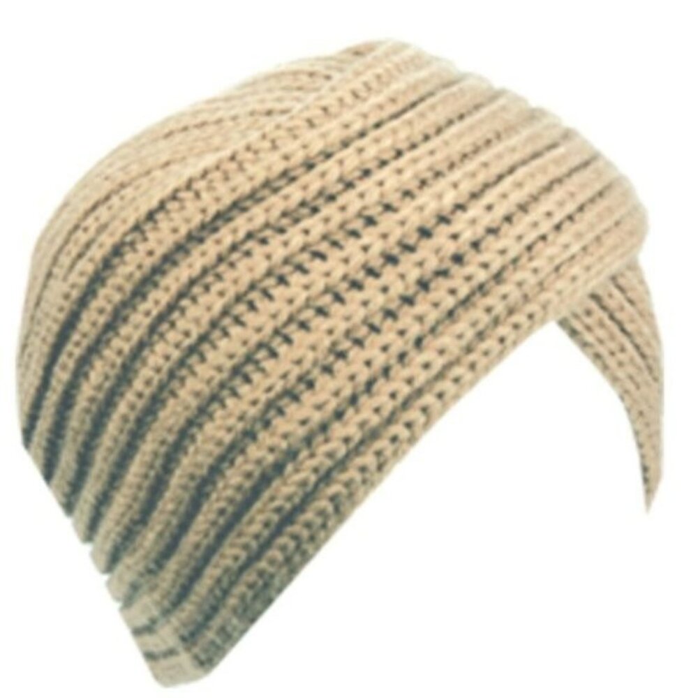 Chunky Knit Turban Beanie Hat Soft Acrylic Material
